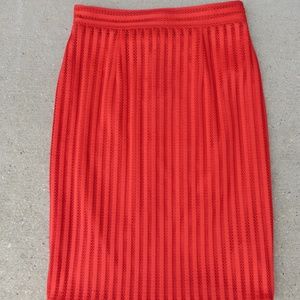 Black Halo Red Lined Skirt Size 8